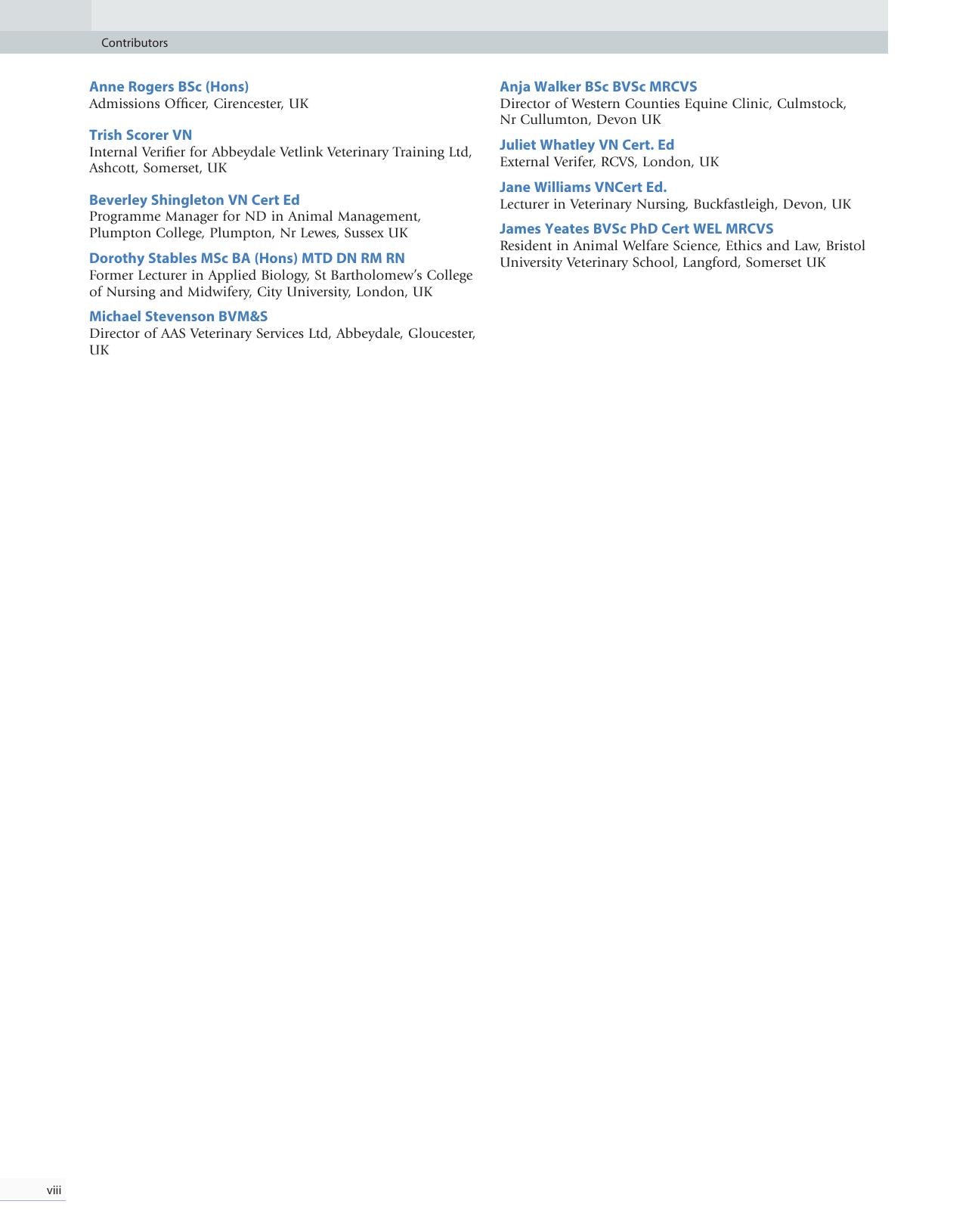 The Complete Textbook Of Veterinary Nursing 2Nd Edition
