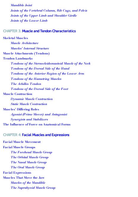 Preview page of Classic Human Anatomy in Motion