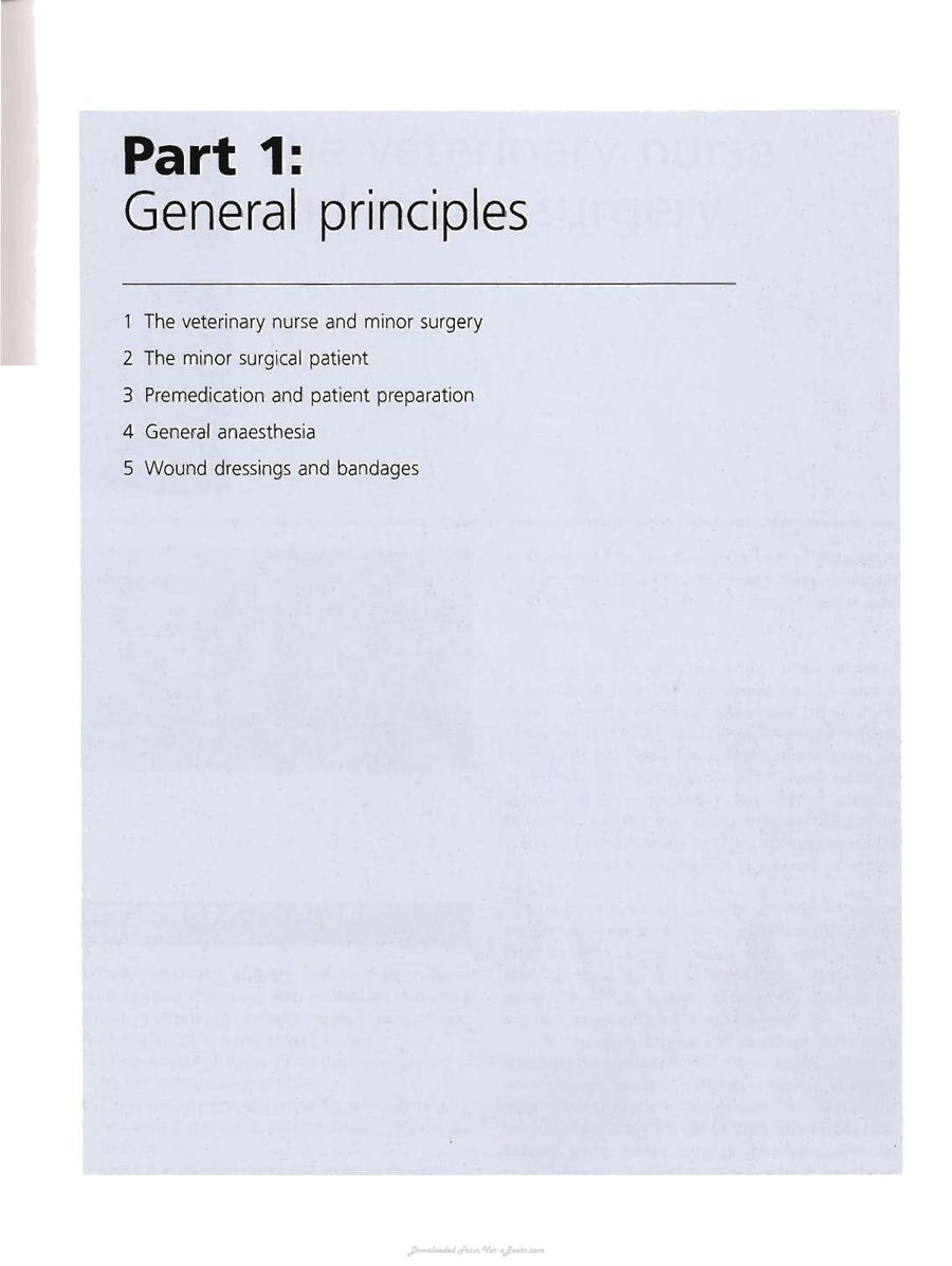 Preview page of Minor Veterinary Surgery a Handbook for Veterinary Nurses