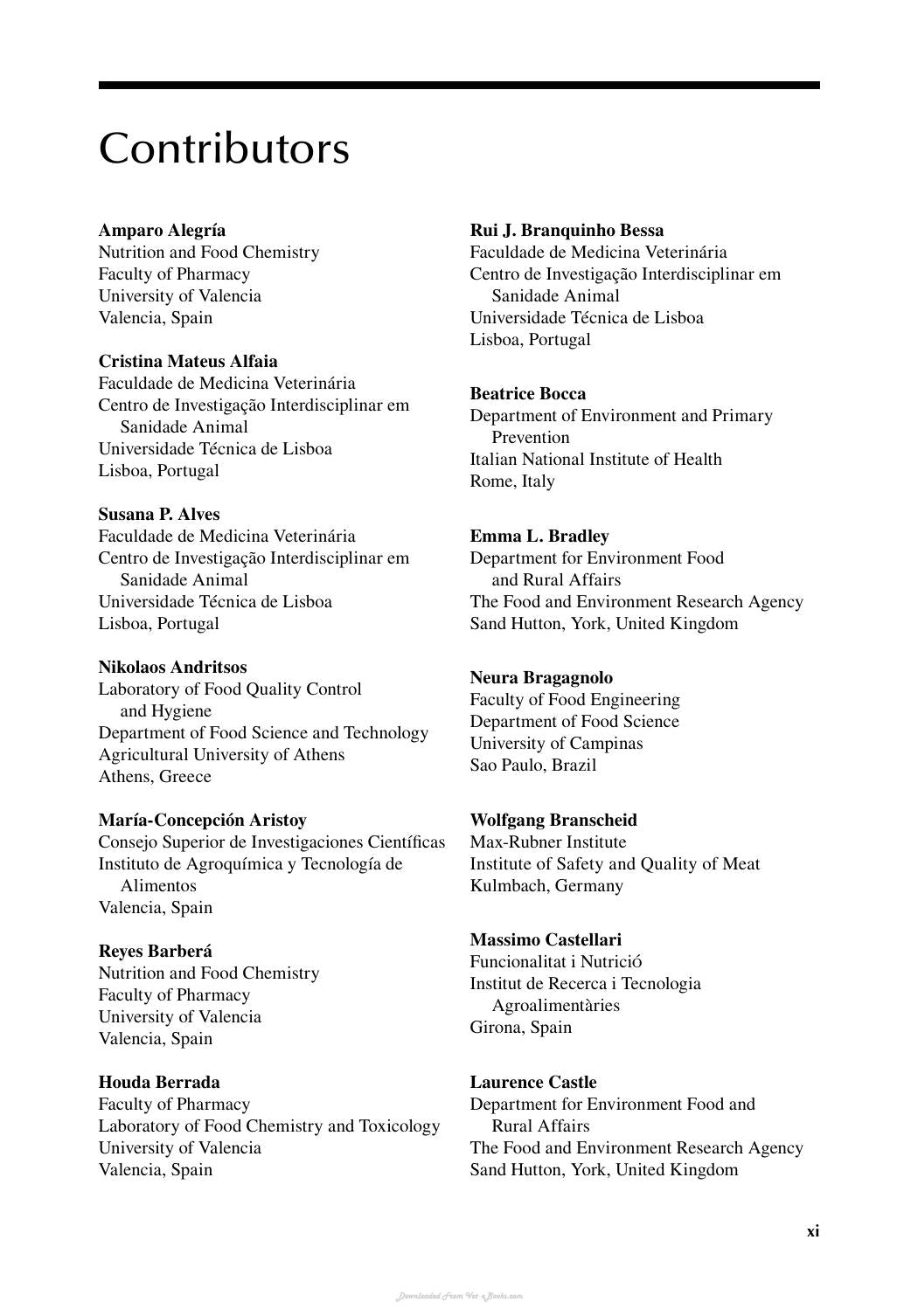 Handbook Of Analysis Of Edible Animal By Products