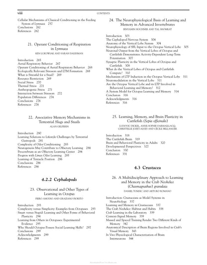 Invertebrate Learning and Memory
