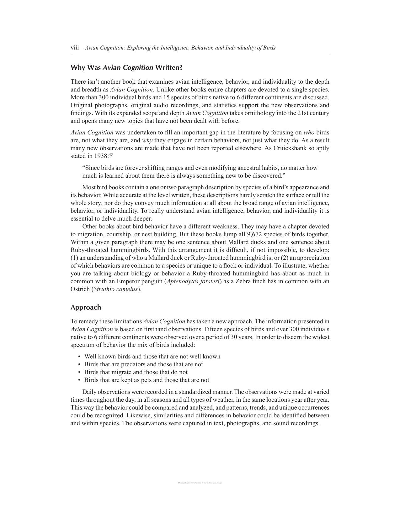 Avian Cognition Exploring The Intelligence Behavior And Individuality Of Birds
