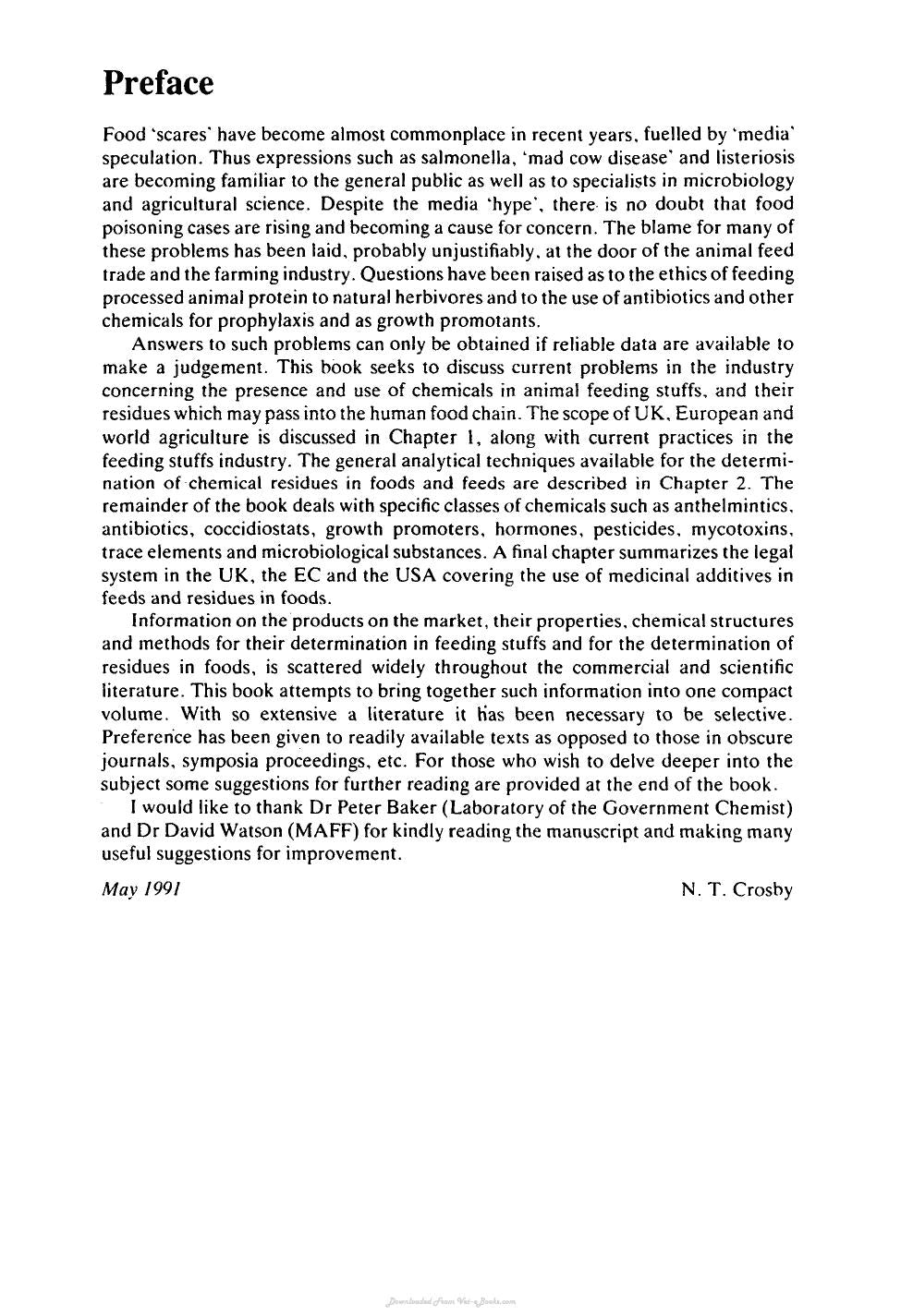 Determination Of Veterinary Residues In Food
