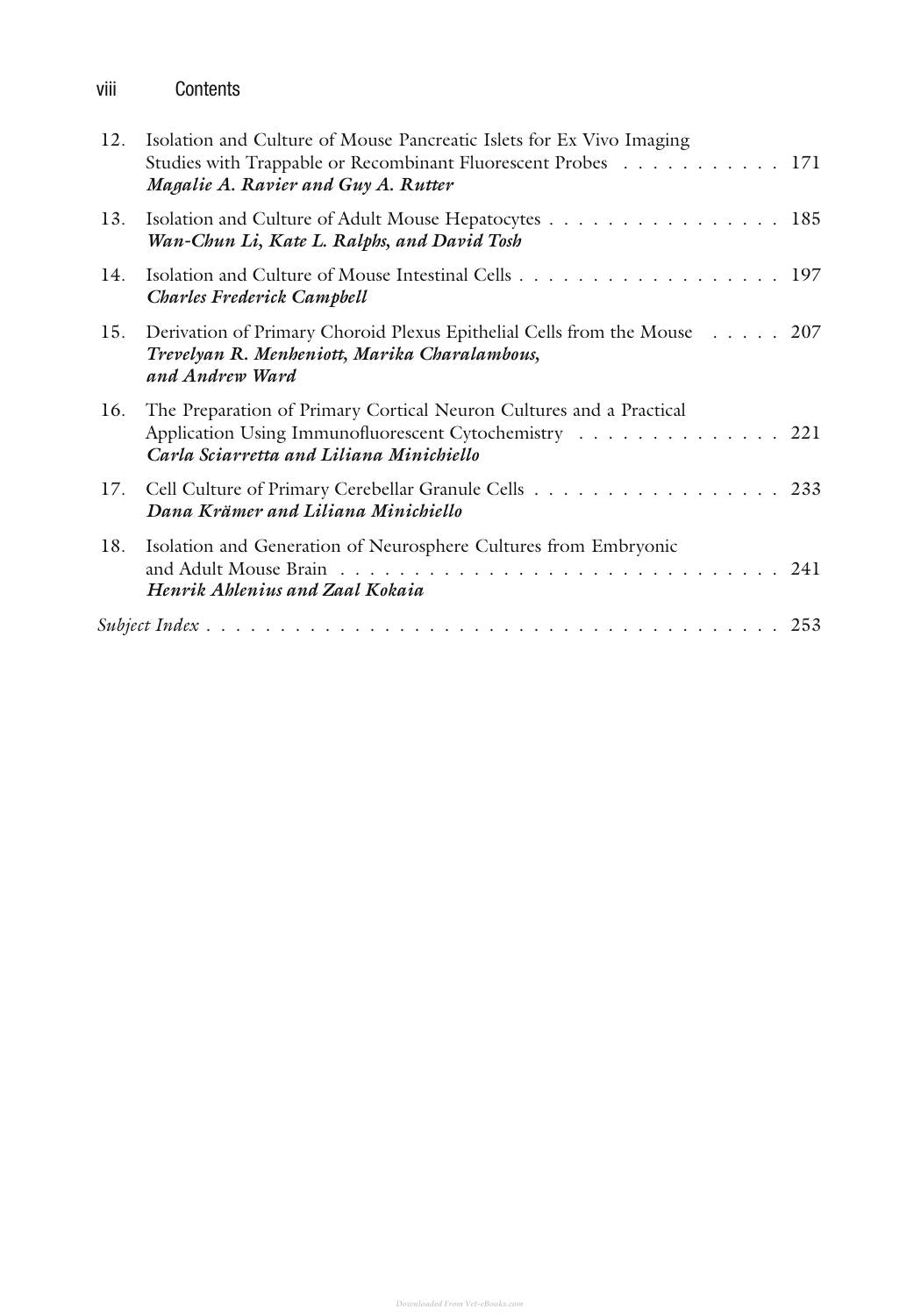 Mouse Cell Culture Methods And Protocols