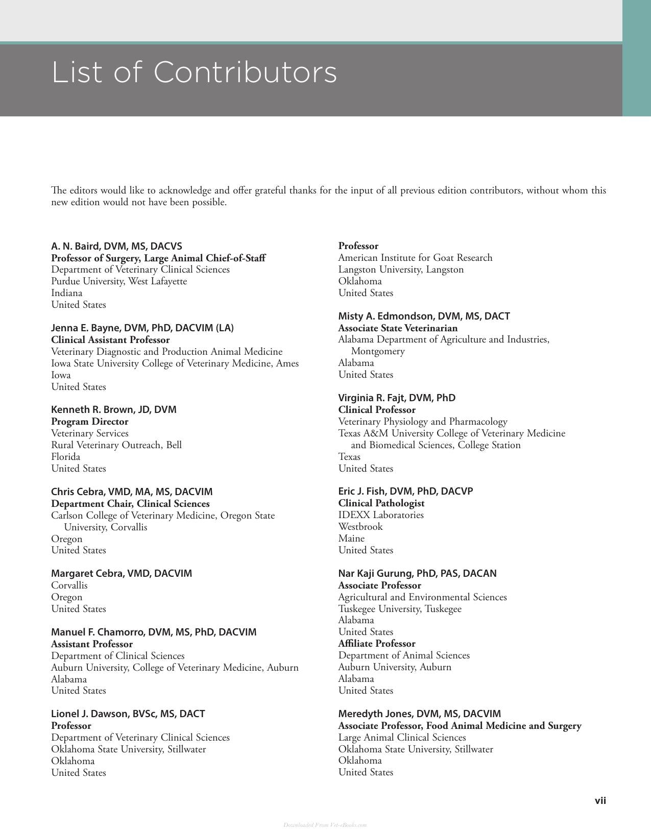 Sheep And Goat Medicine 3Rd Edition