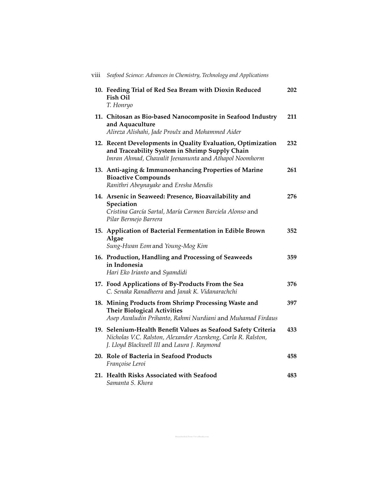 Seafood Science Advances In Chemistry Technology And Applications