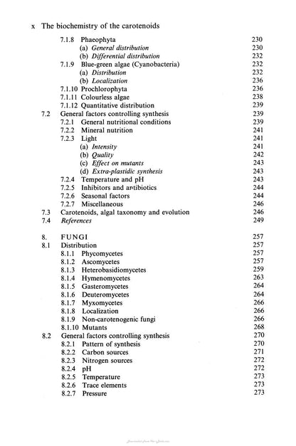 The Biochemistry of the Carotenoids Volume I Plants
