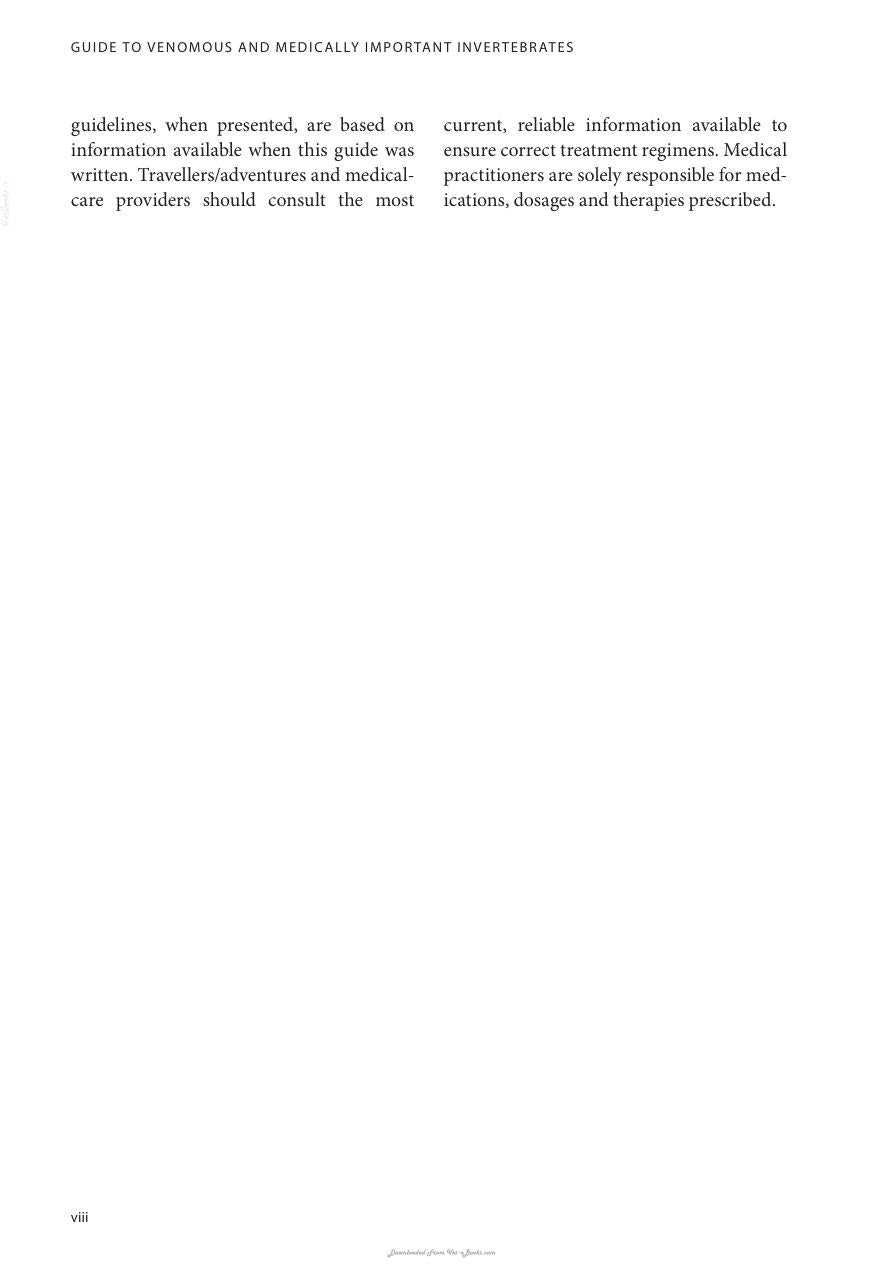 Guide To Venomous And Medically Important Invertebrates
