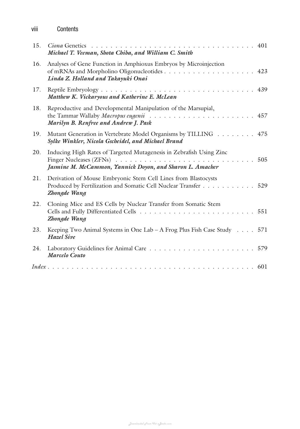 Vertebrate Embryogenesis Embryological Cellular And Genetic Methods