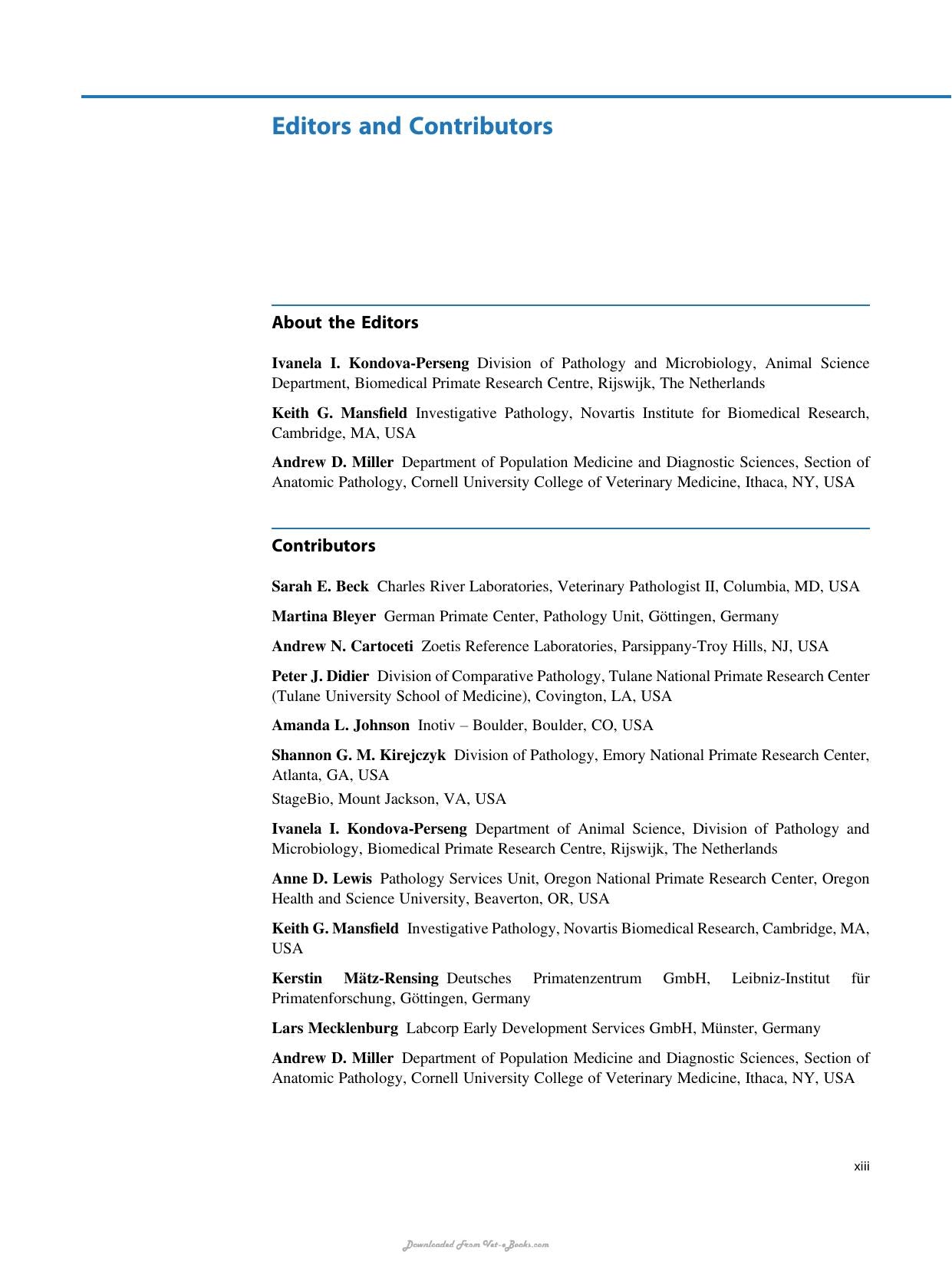 Atlas Of Diagnostic Pathology In Nonhuman Primates