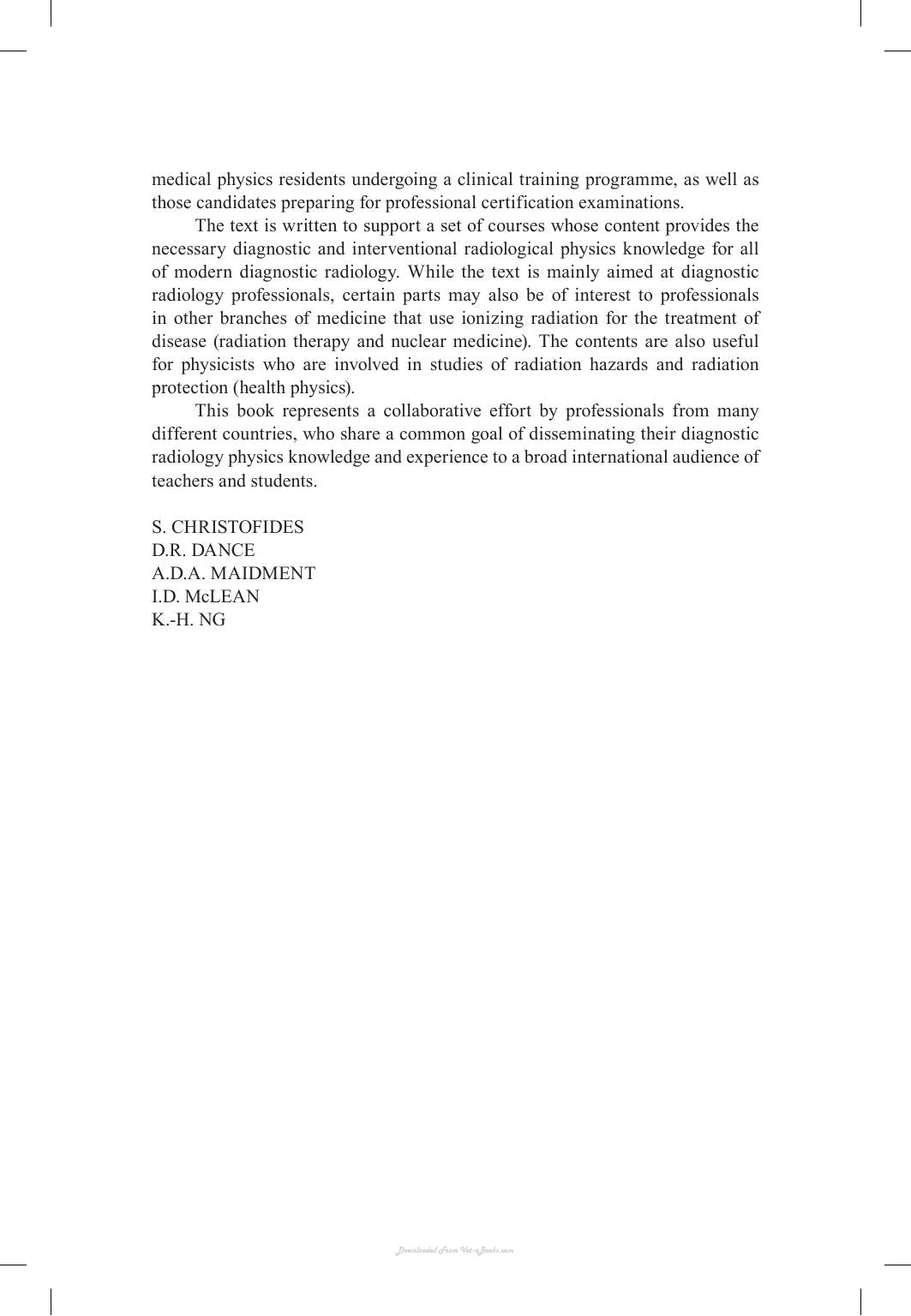 Diagnostic Radiology Physics A Handbook For Teachers And Students