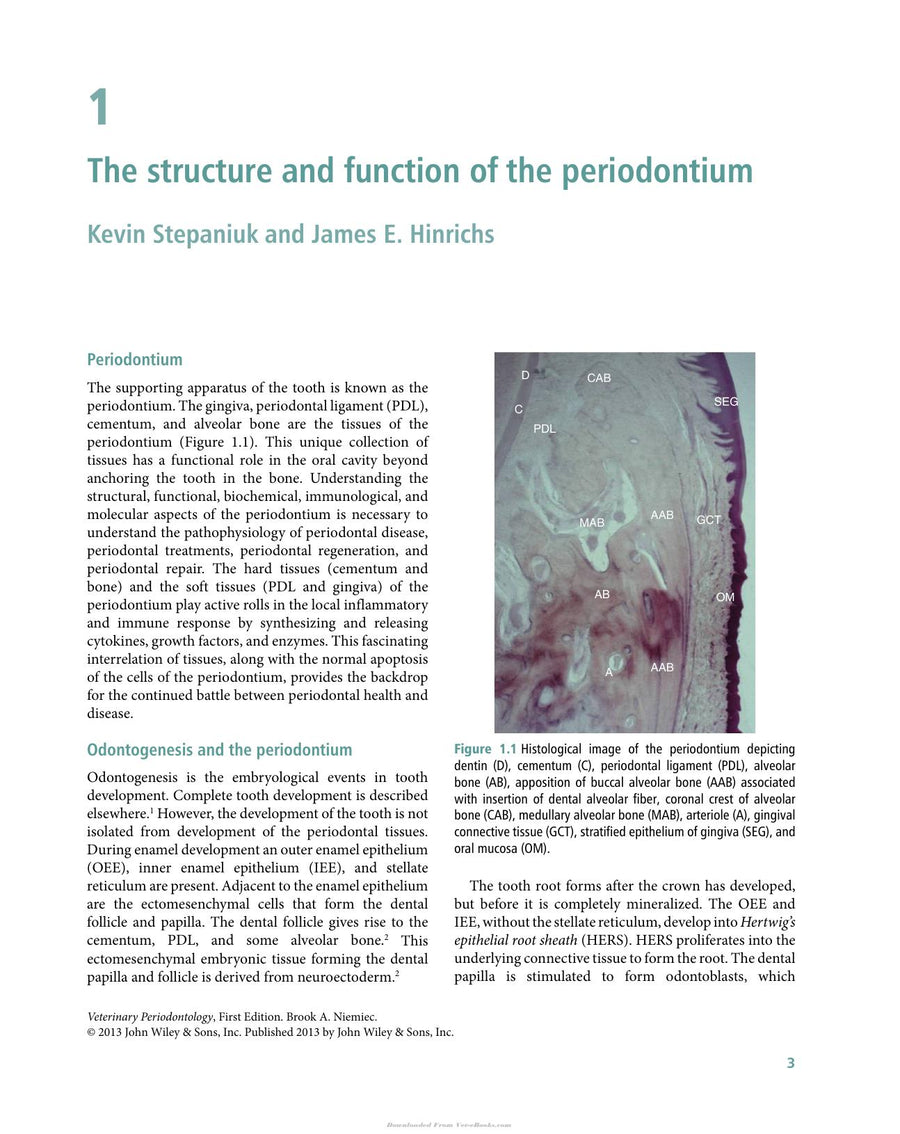 Preview page of Veterinary Periodontology