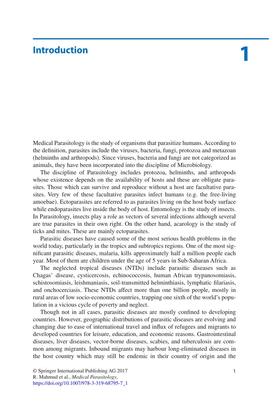 Medical Parasitology A Textbook