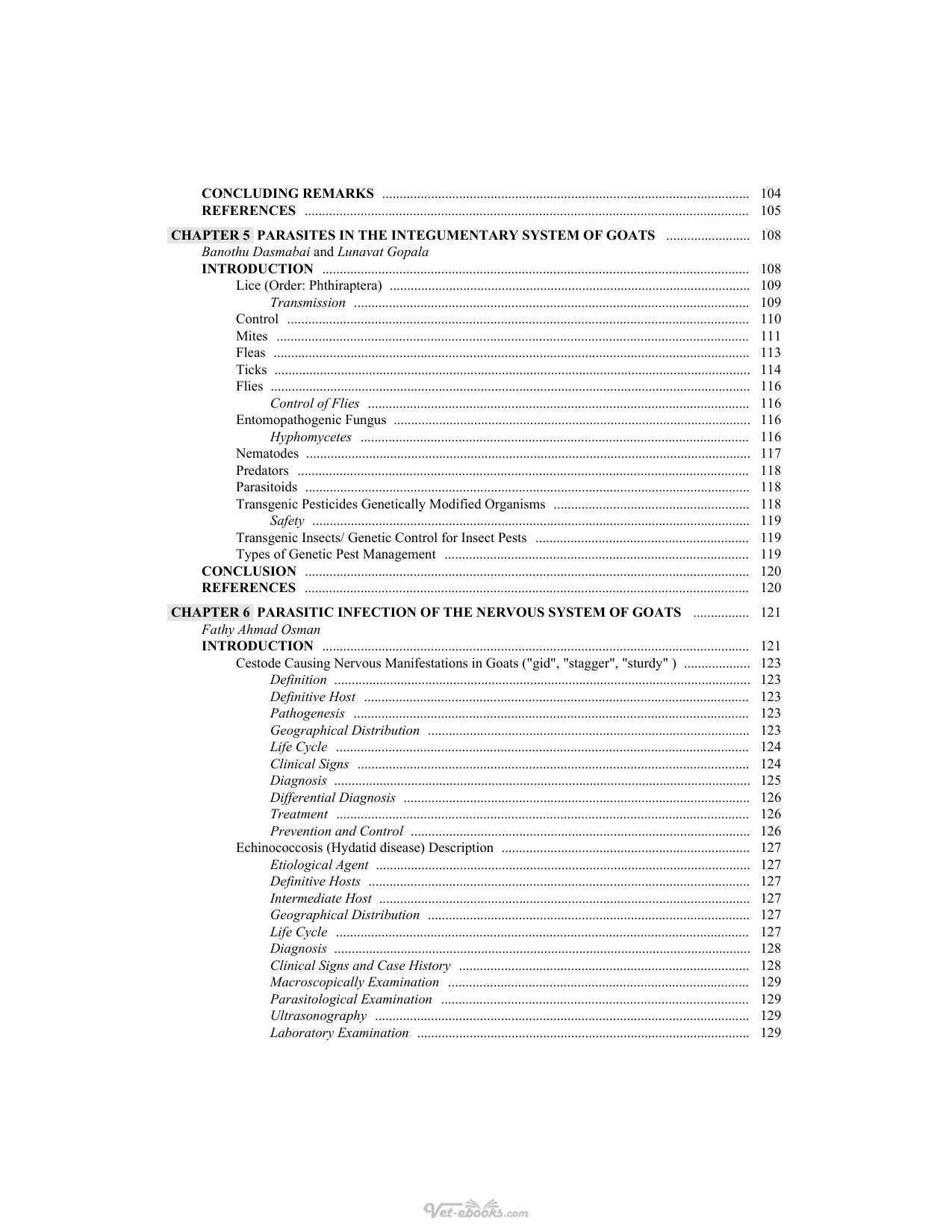 Parasitic Diseases Of Goats