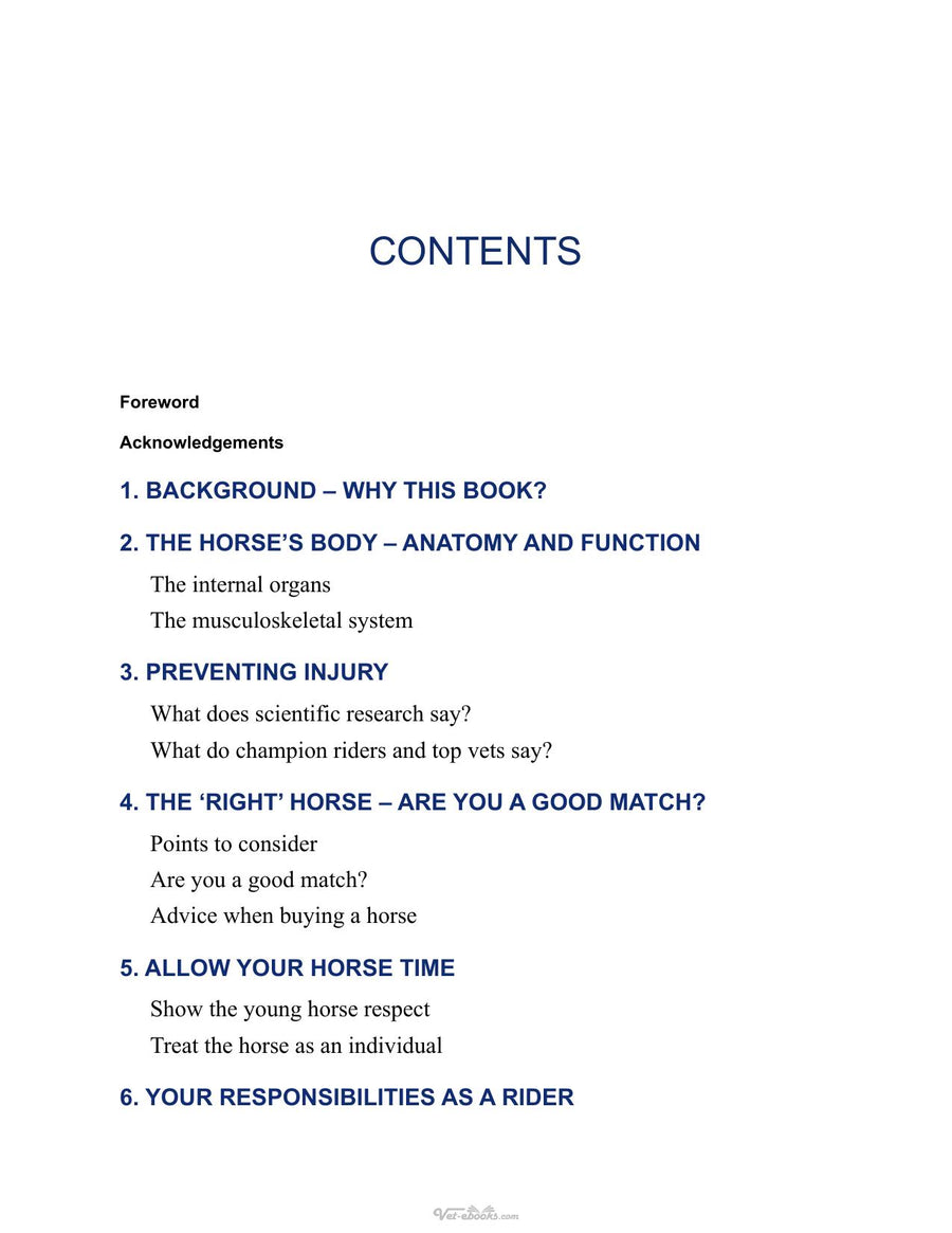 Preview page of Sport Horse Soundness and Performance Training Advice for Dressage Showjumping and Event Horses from Champion Riders Equine Scientists and Vets