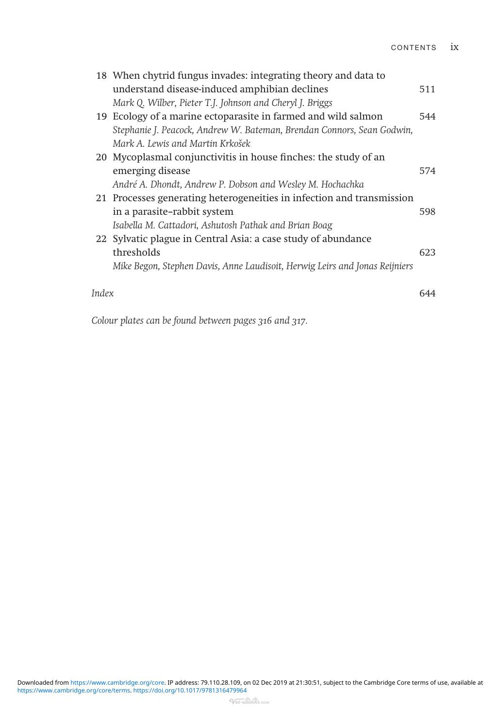 Wildlife Disease Ecology