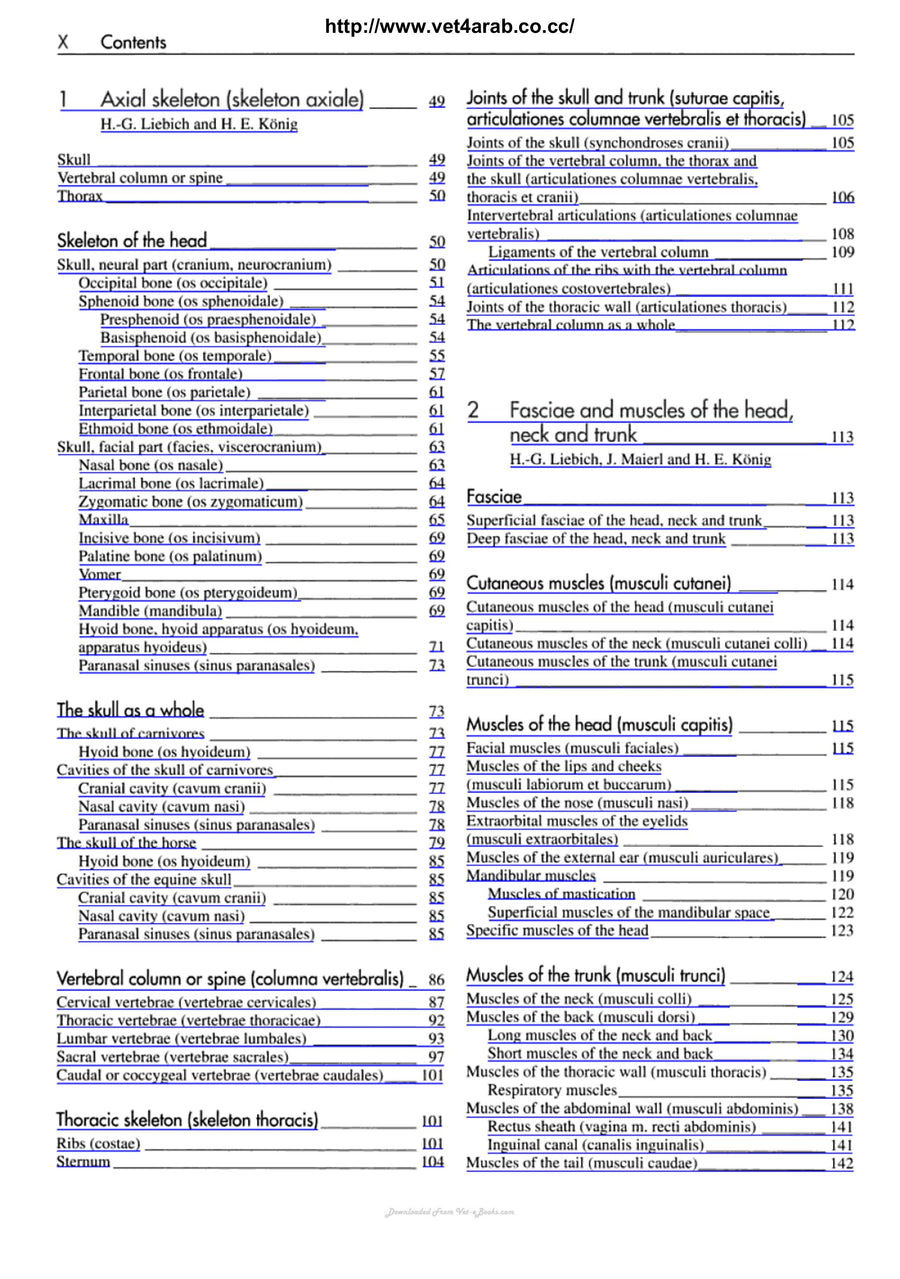 Preview page of Veterinary Anatomy of Domestic Mammals 3rd Edition