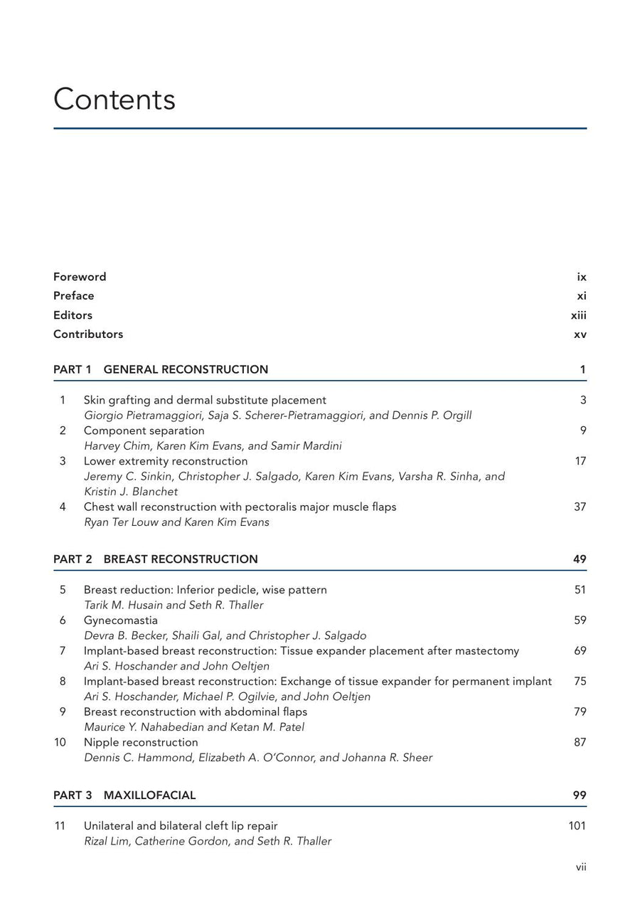 Preview page of Operative Procedures in Plastic, Aesthetic and Reconstructive Surgery