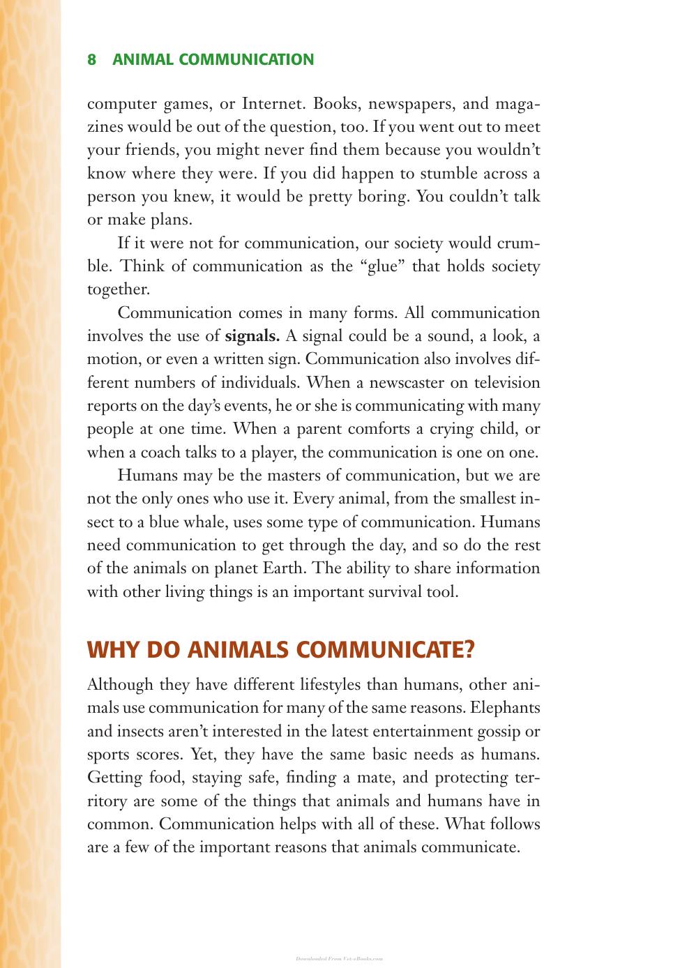 Animal Behavior Animal Communication