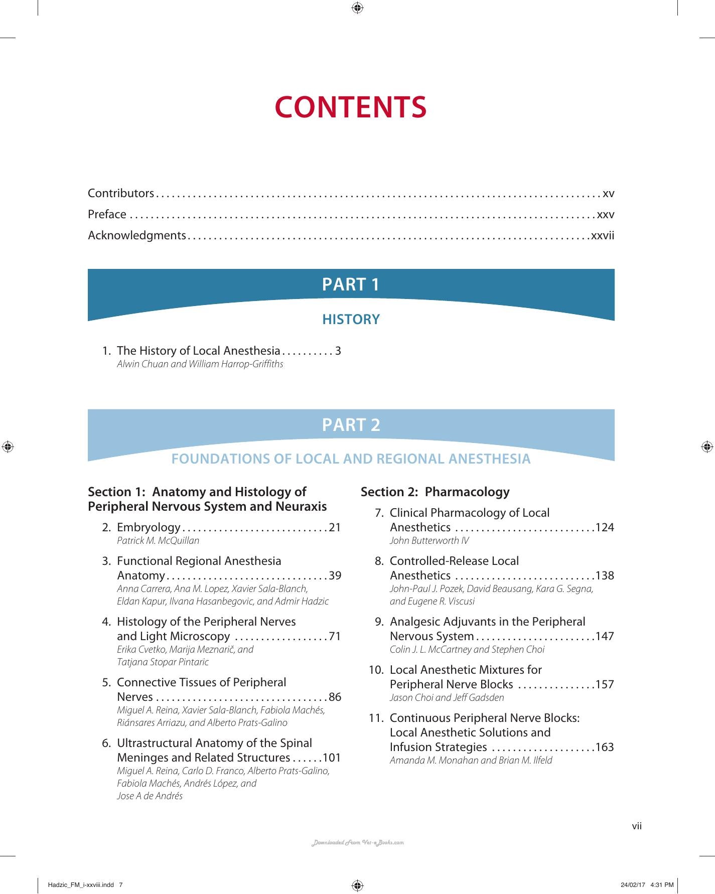 Hadzic’s Textbook of Regional Anesthesia and Acute Pain Management, 2nd Edition