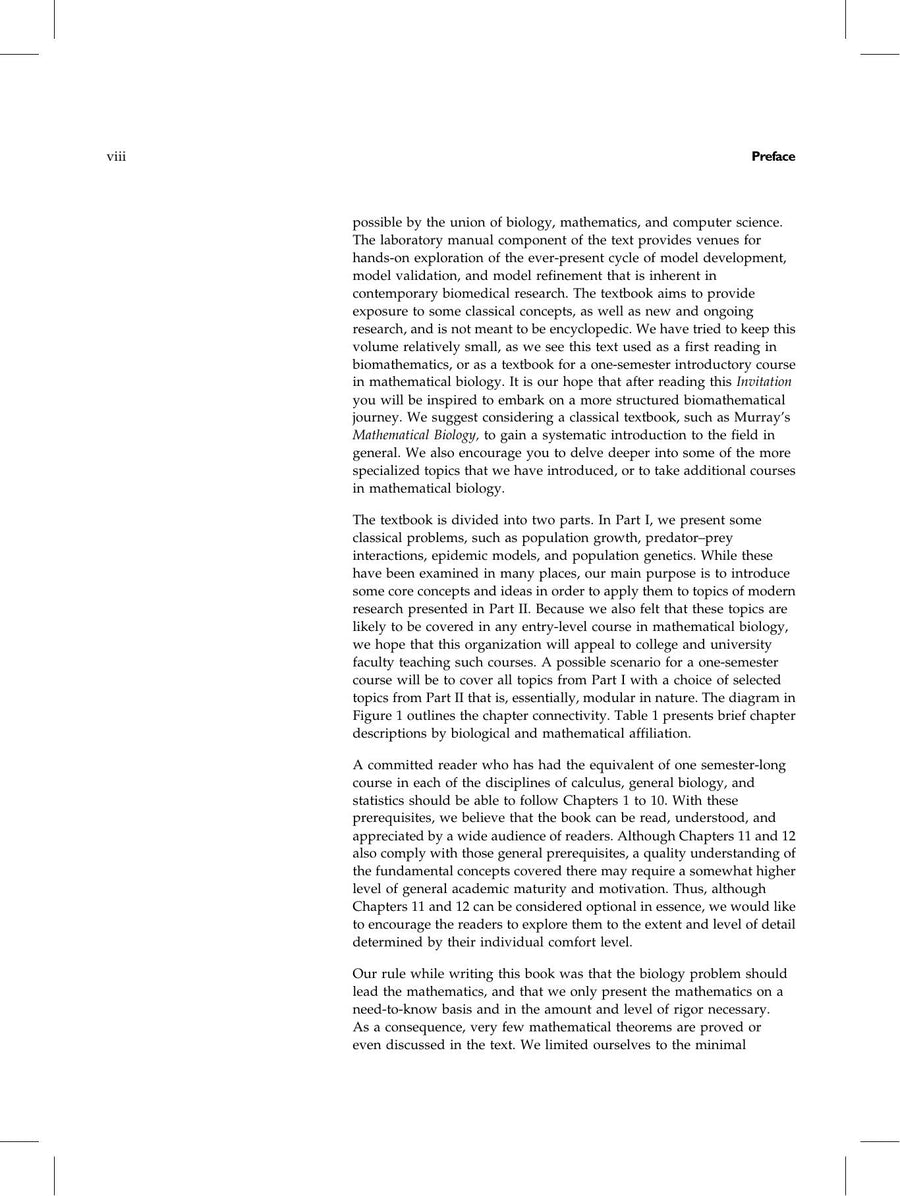 Preview page of An Invitation to Biomathematics