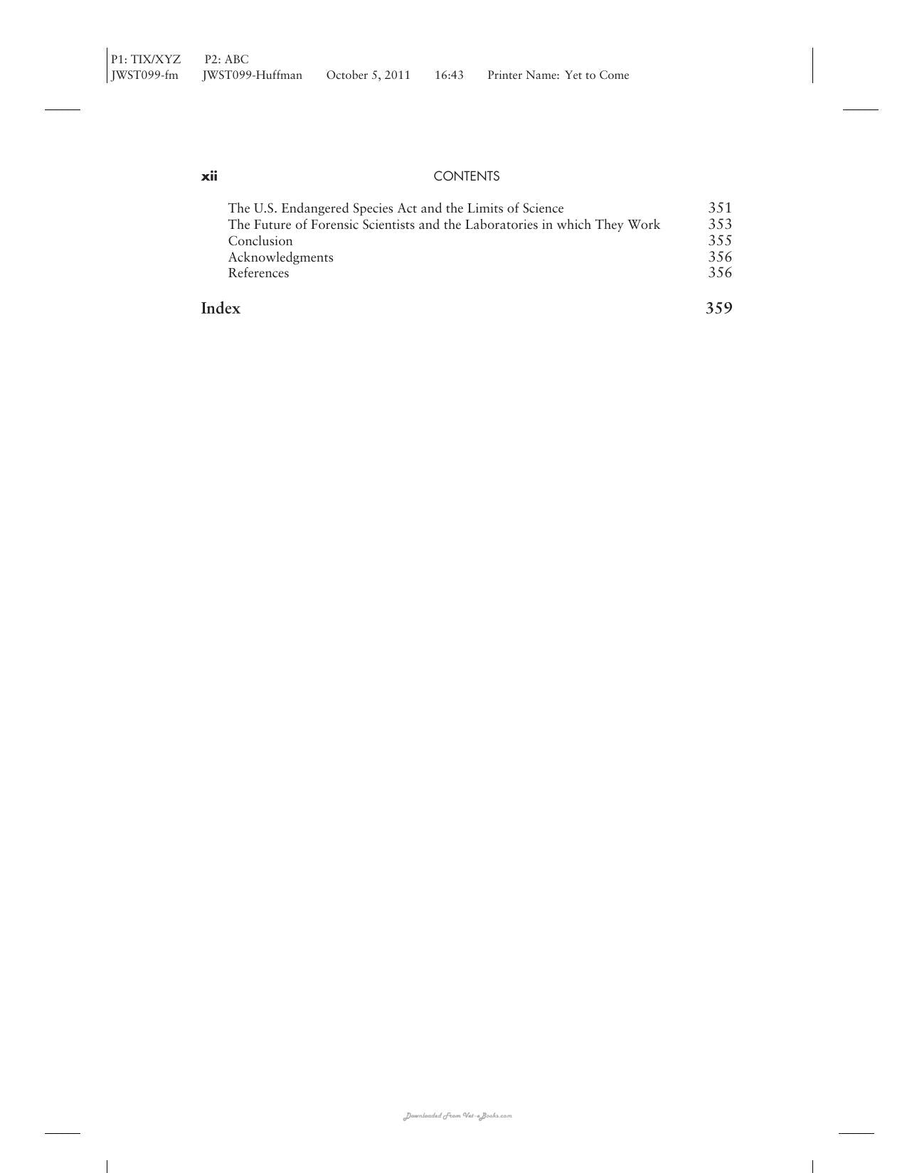 Wildlife Forensics Methods And Application