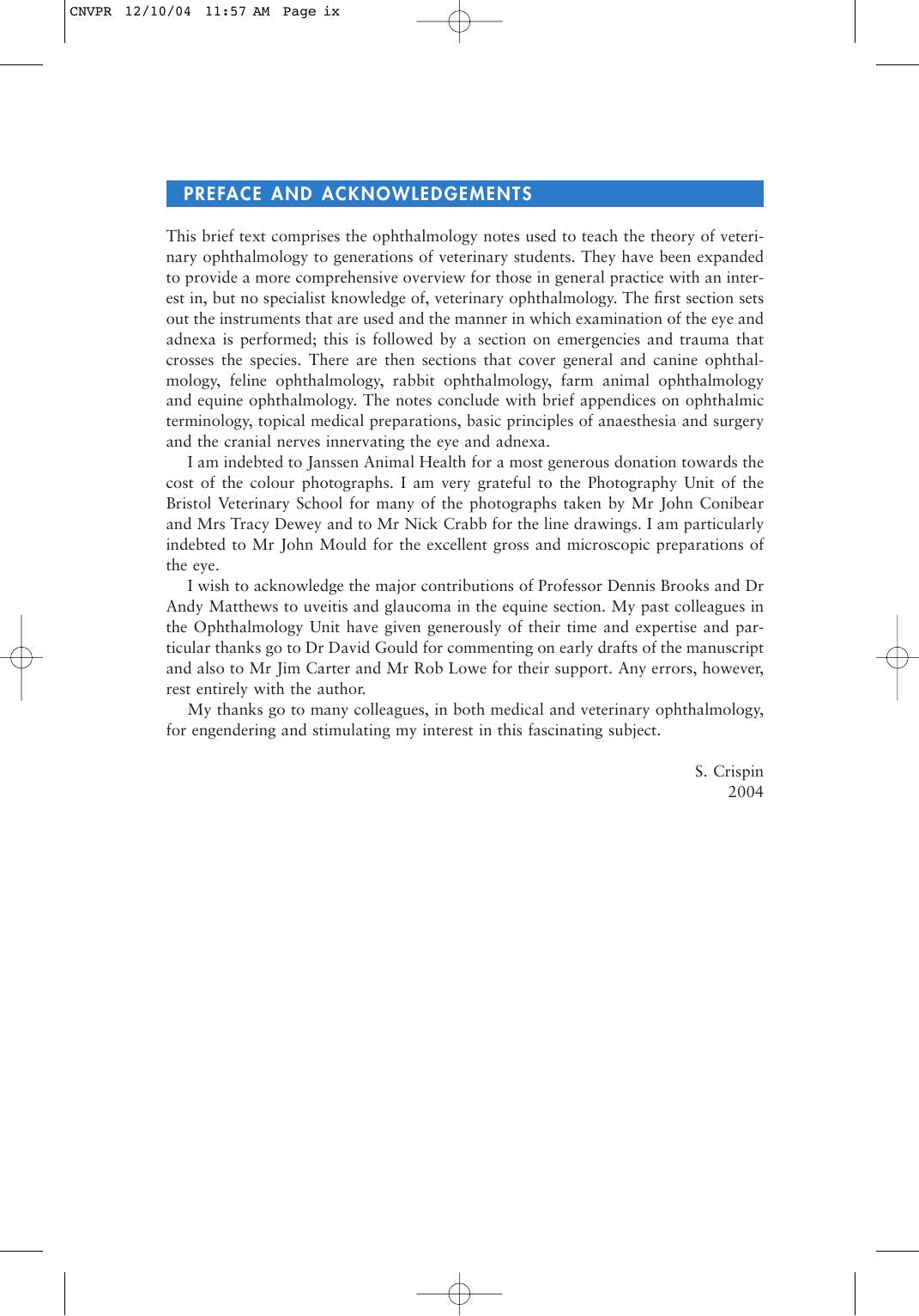 Notes On Veterinary Ophthalmology
