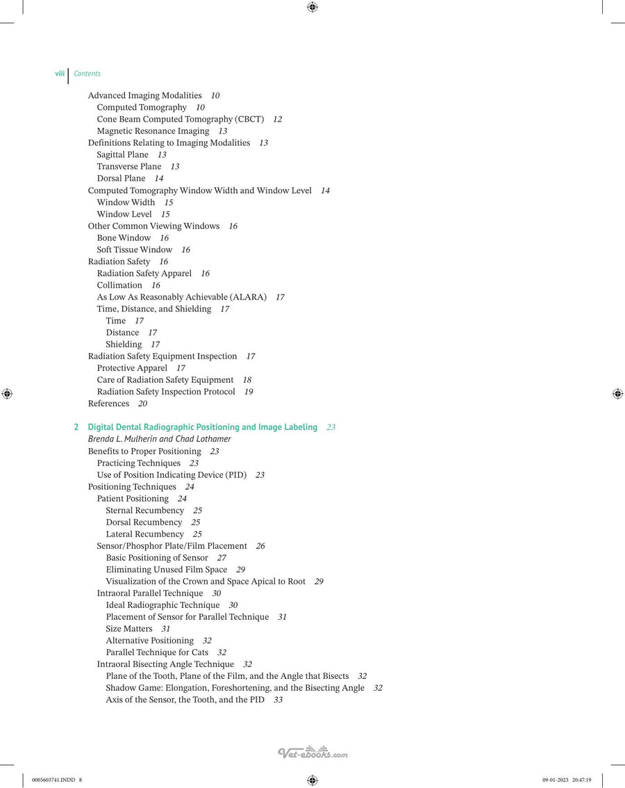 Preview page of Veterinary Oral Diagnostic Imaging