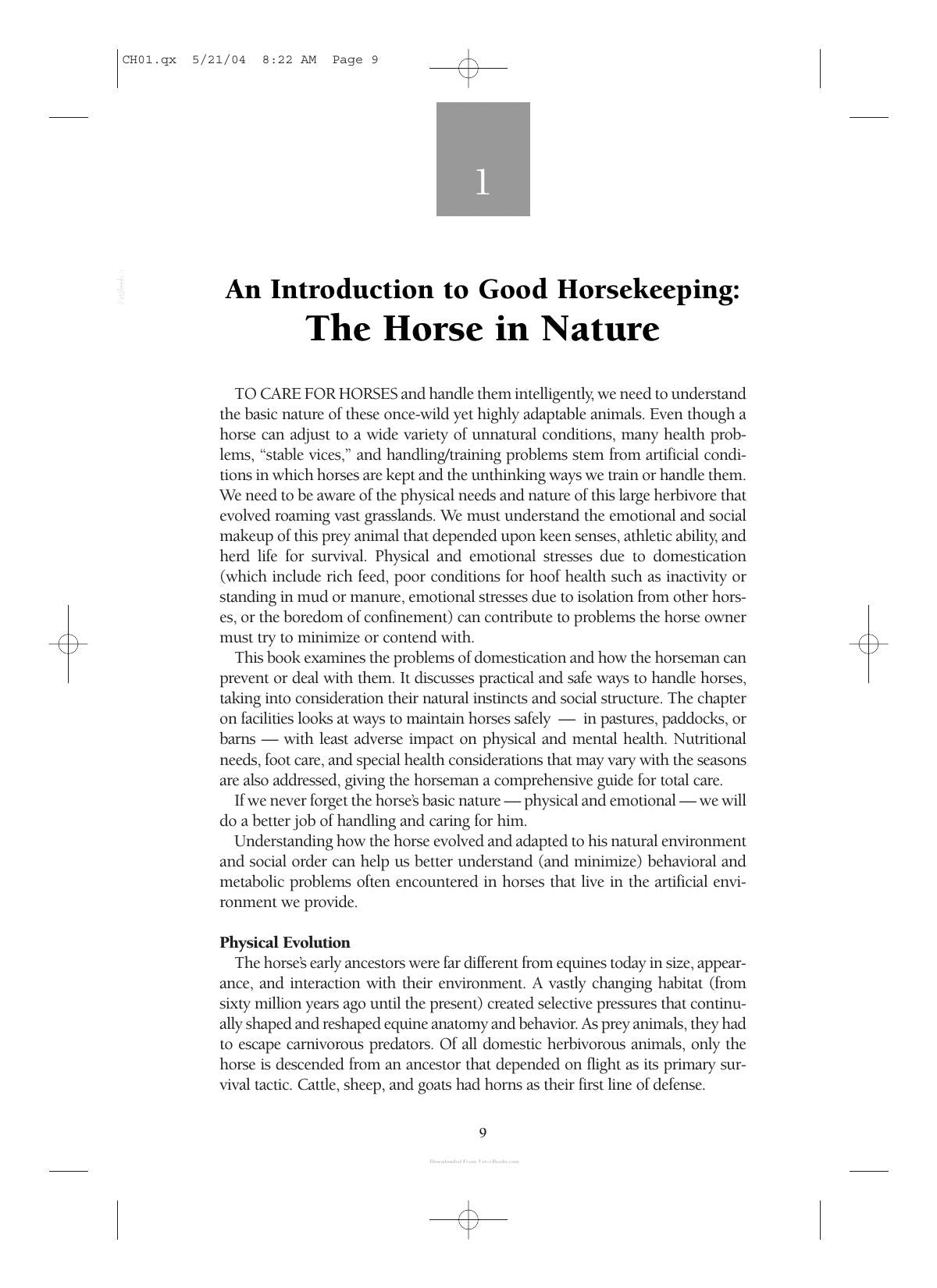 Care And Management Of Horses A Practical Guide For The Horse Owner
