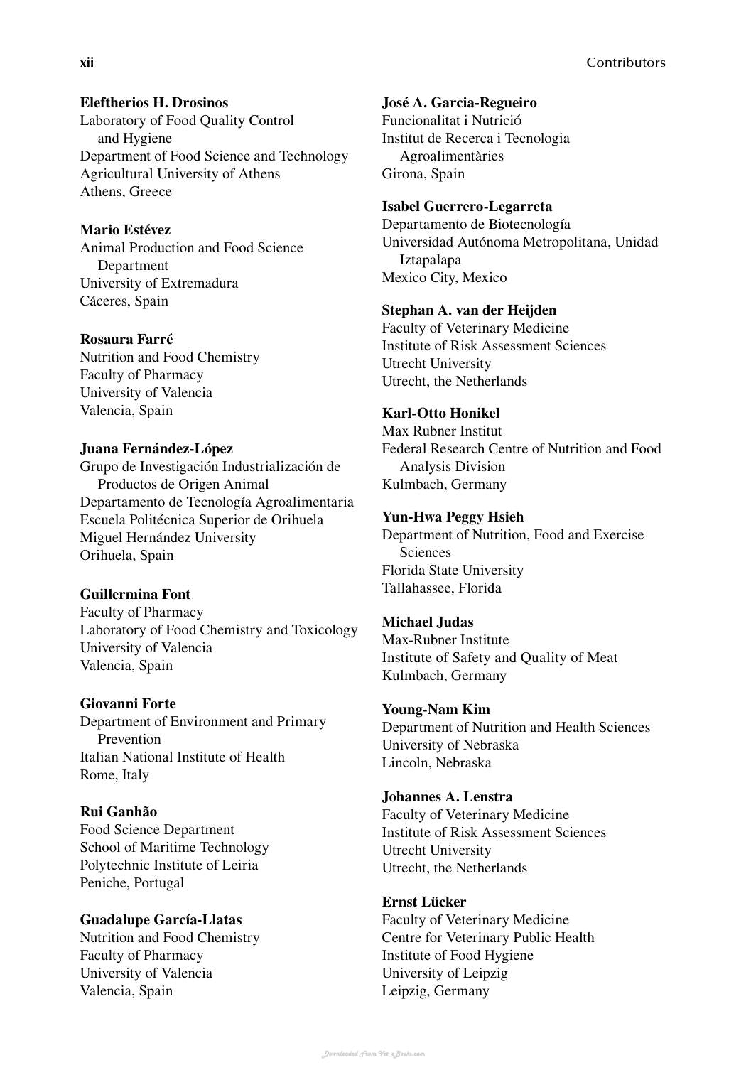 Handbook Of Analysis Of Edible Animal By Products