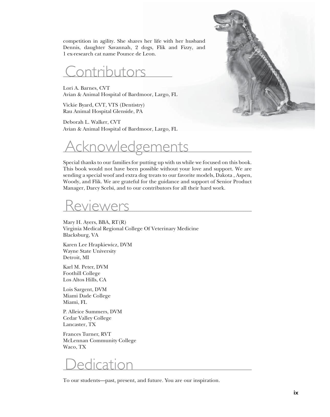 Handbook Of Radiographic Positioning For Veterinary Technicians