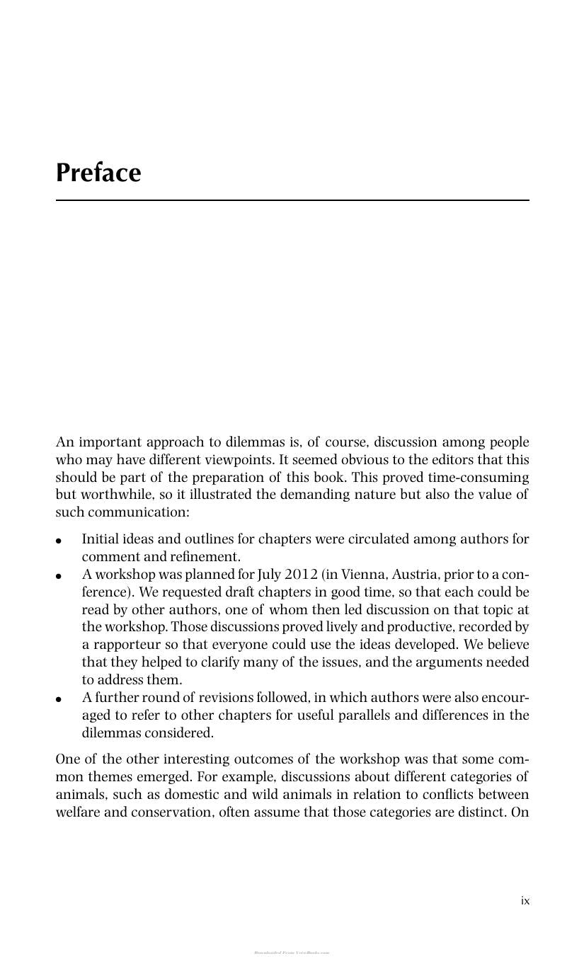 Dilemmas In Animal Welfare