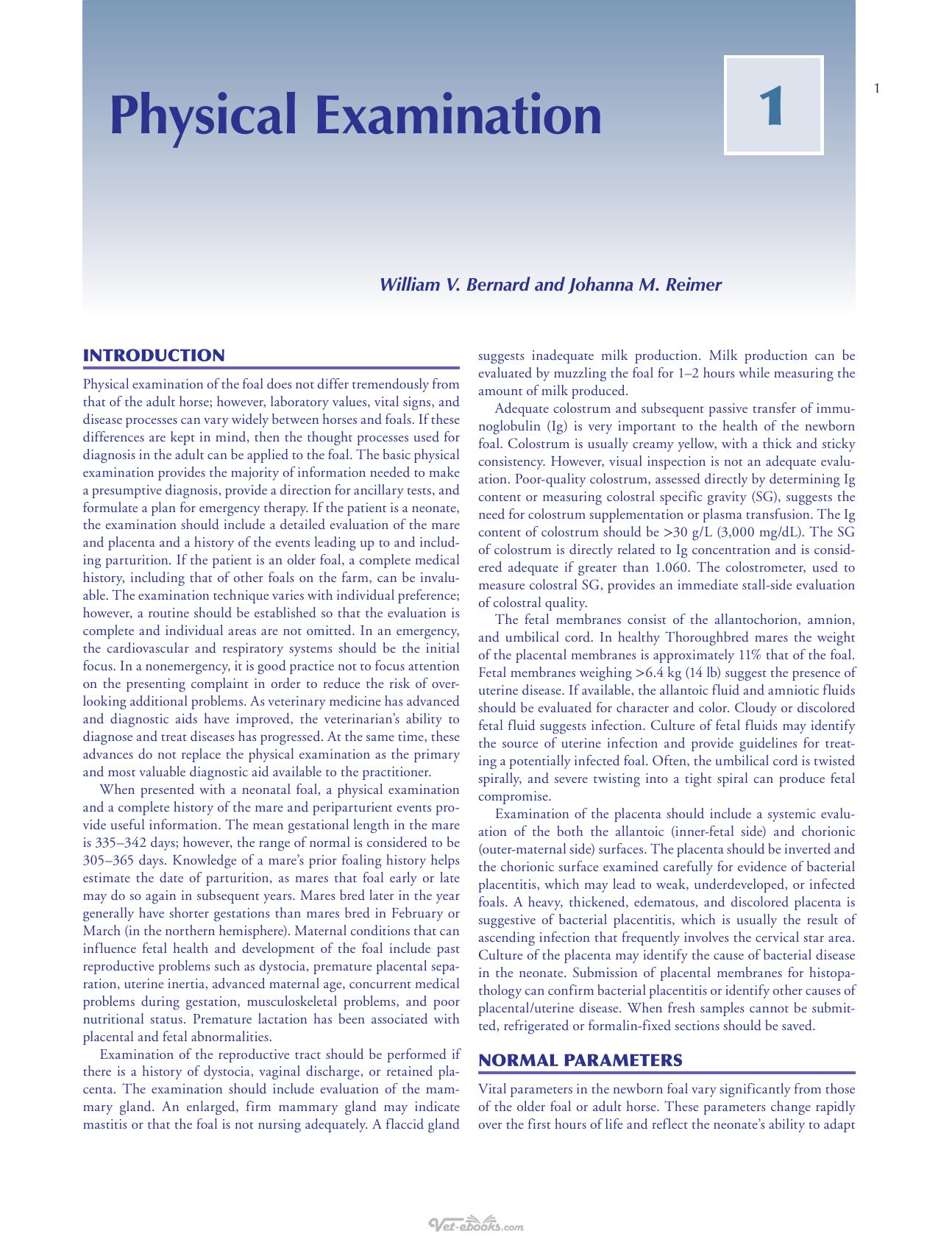 Equine Pediatric Medicine