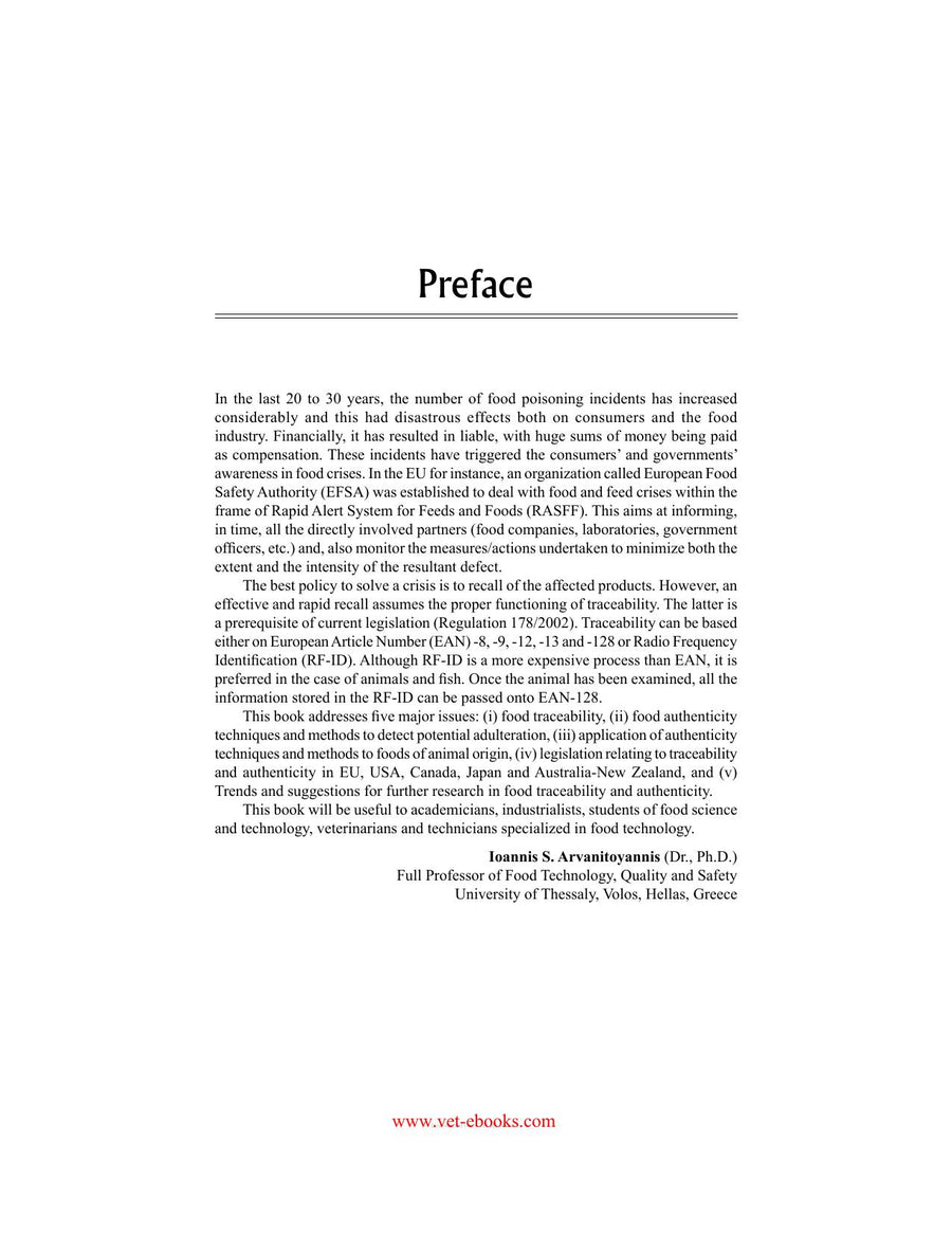 Preview page of Authenticity of Foods of Animal Origin