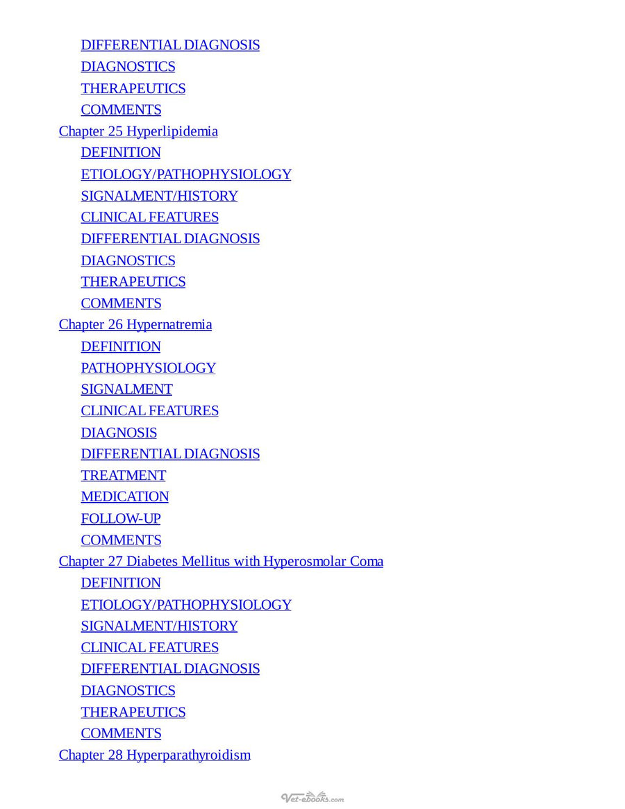 Preview page of Blackwells Five Minute Veterinary Consult Clinical Companion Small Animal Endocrinology and Reproduction