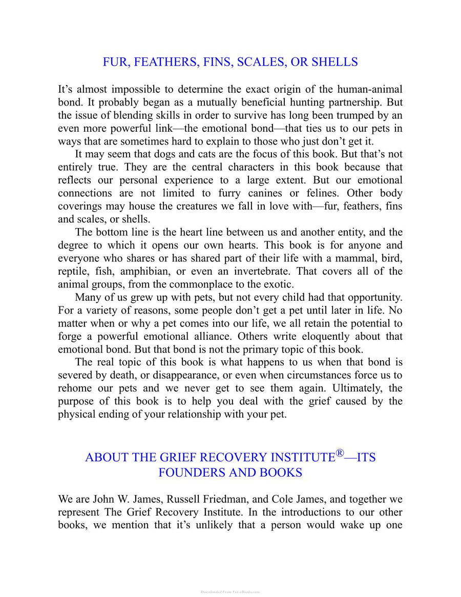 Preview page of The Grief Recovery Handbook for Pet Loss