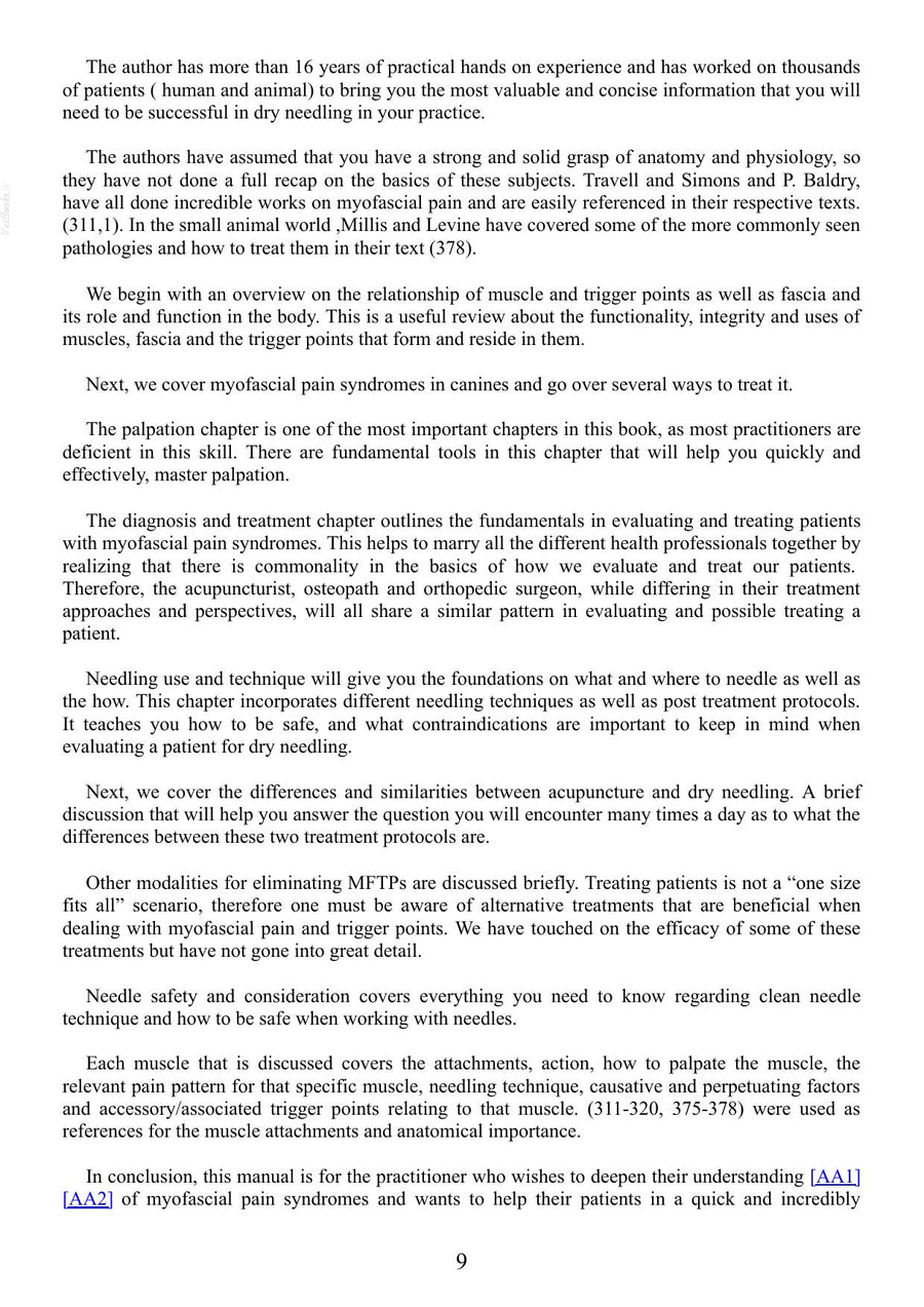 Preview page of A Clinicians Guide to Myofascial Pain in the Canine Patient