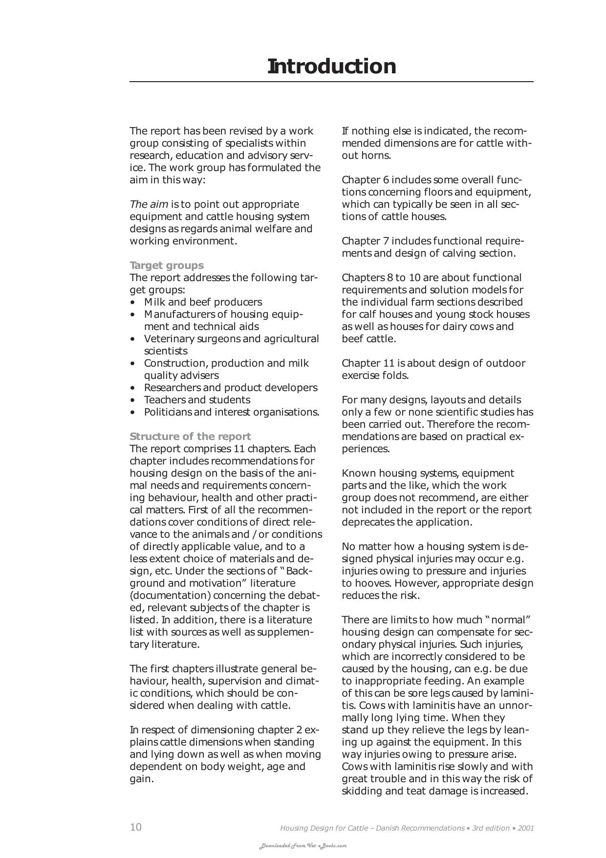 Housing Design For Cattle Danish Recommendations