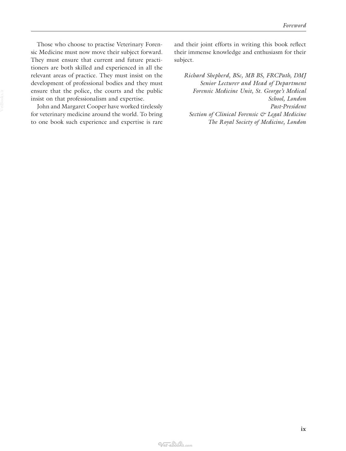 Introduction To Veterinary And Comparative Forensic Medicine
