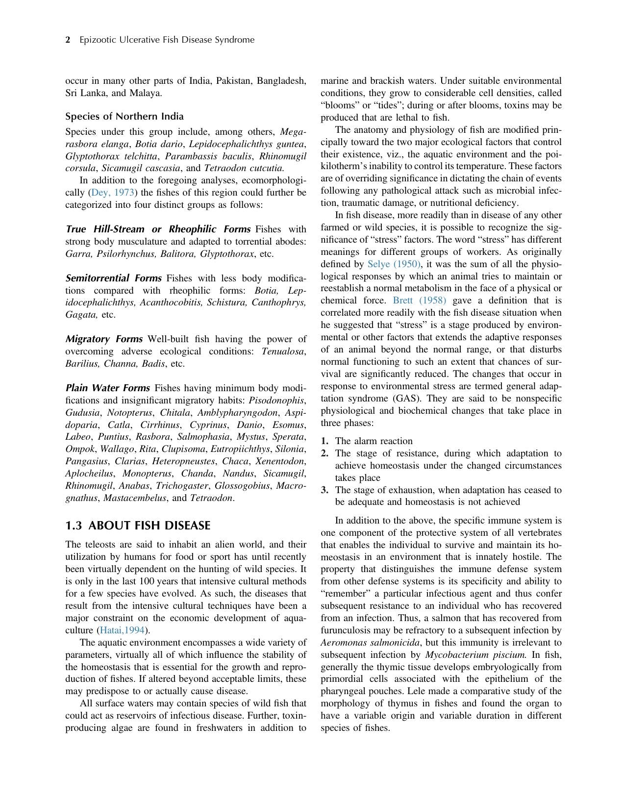 Epizootic Ulcerative Fish Disease Syndrome