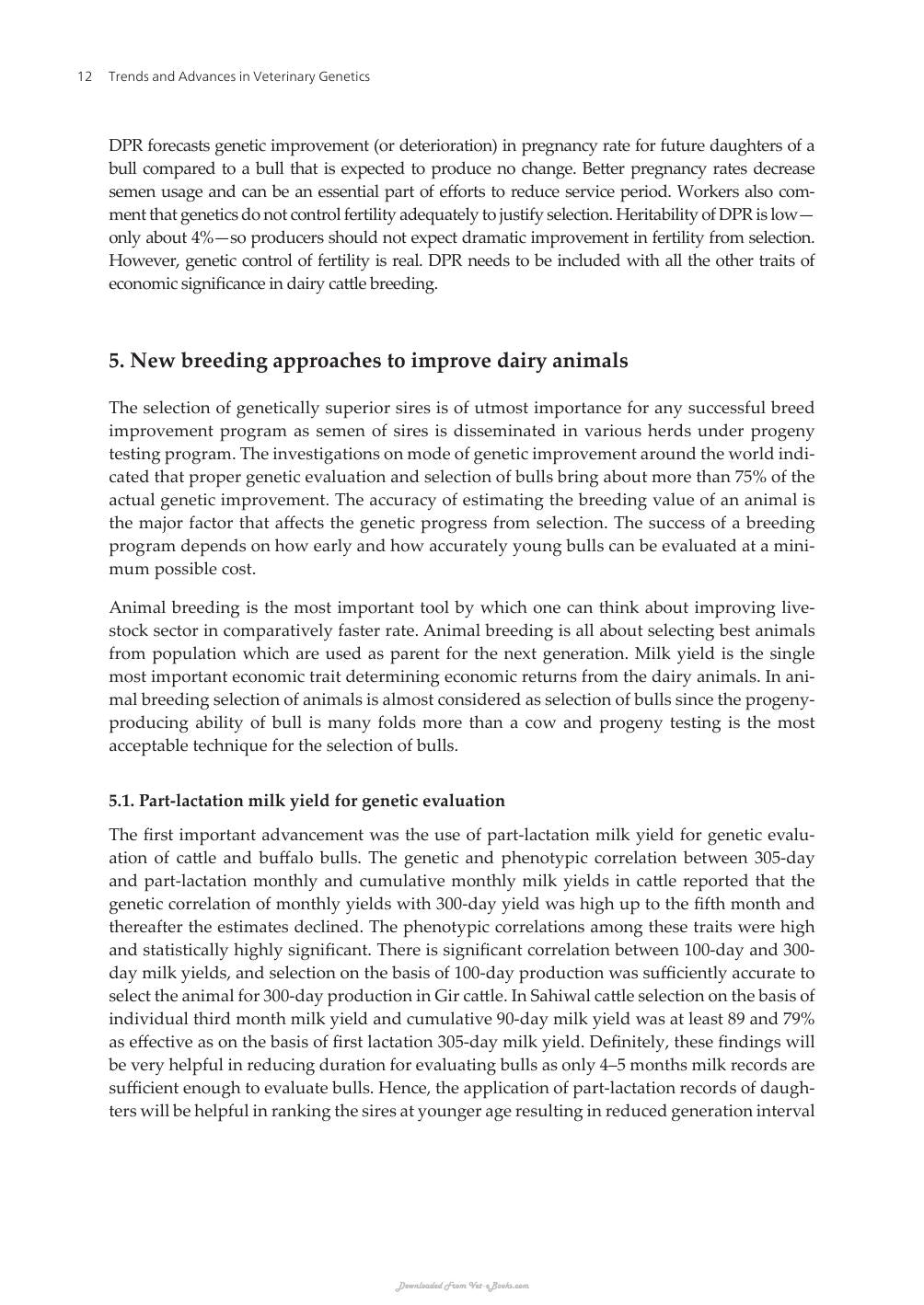 Trends And Advances In Veterinary Genetics