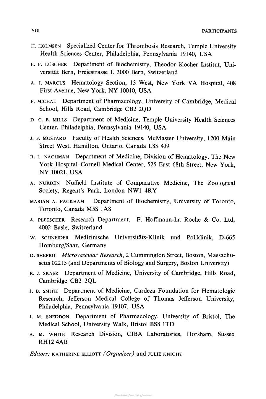 Biochemistry and Pharmacology of Platelets Novartis Foundation Symposia