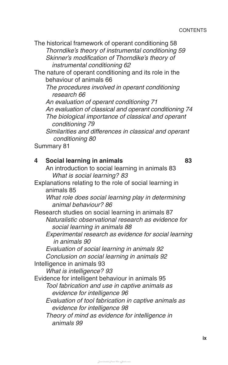 Determinants Of Animal Behaviour