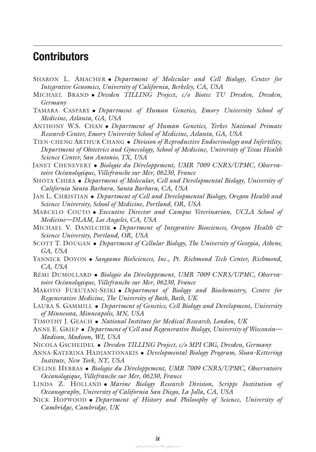Vertebrate Embryogenesis Embryological Cellular And Genetic Methods