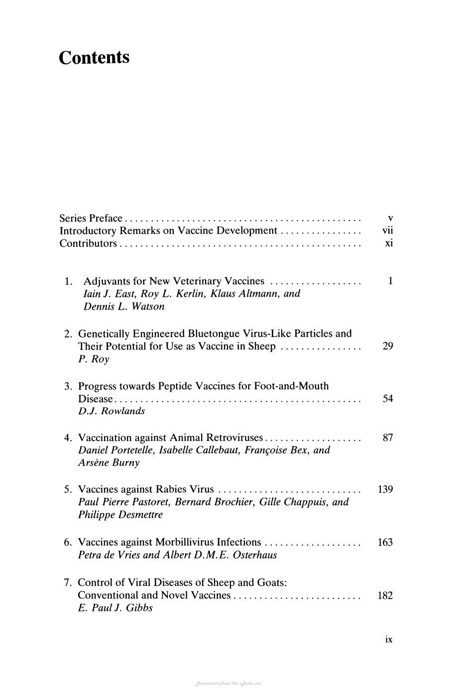 Progress In Vaccinology Volume 4 Veterinary Vaccines