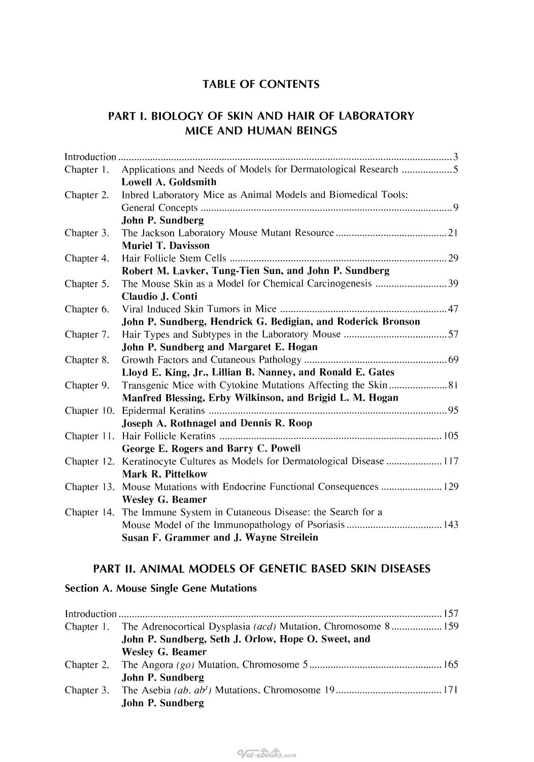 Handbook Of Mouse Mutations With Skin And Hair Abnormalities