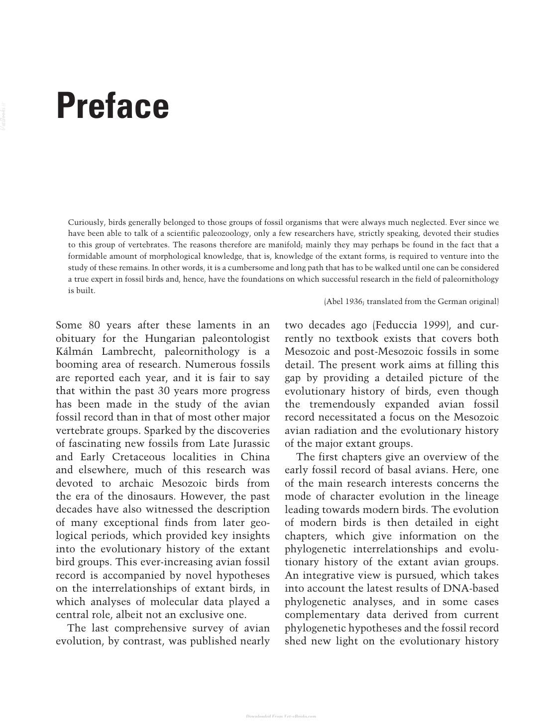 Avian Evolution The Fossil Record Of Birds And Its Paleobiological Significance