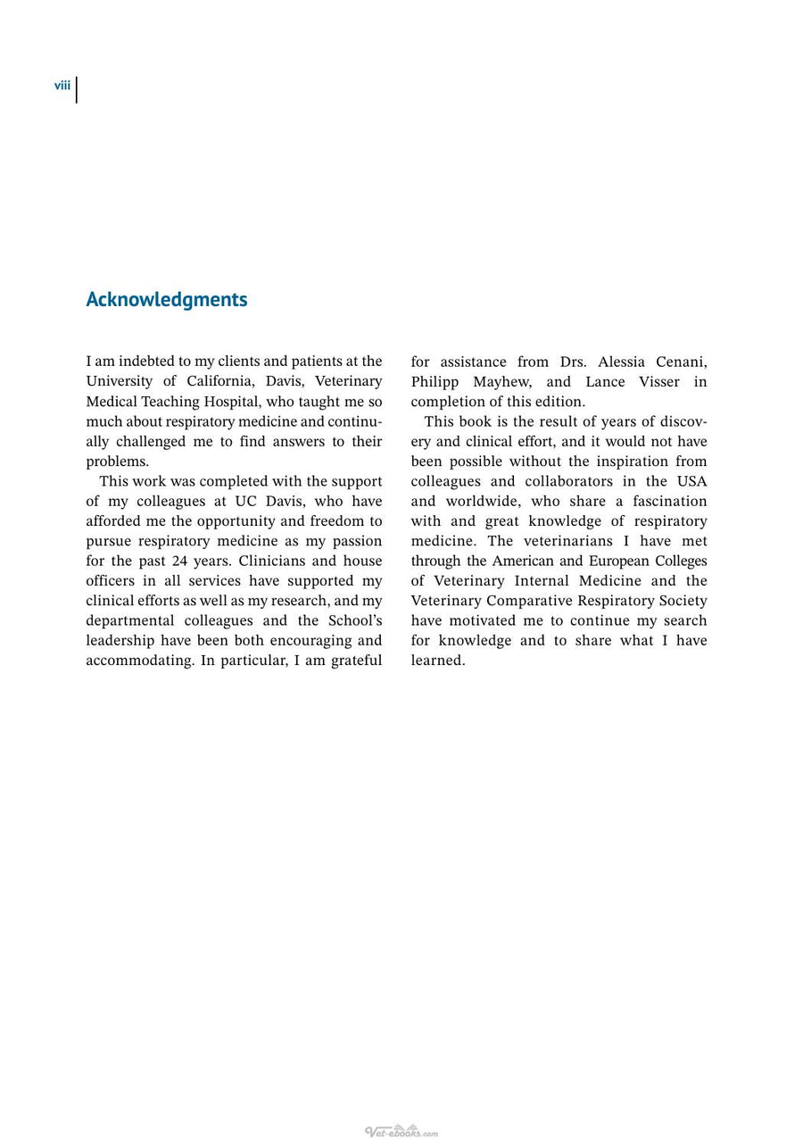 Preview page of Canine and Feline Respiratory Medicine 3rd Edition