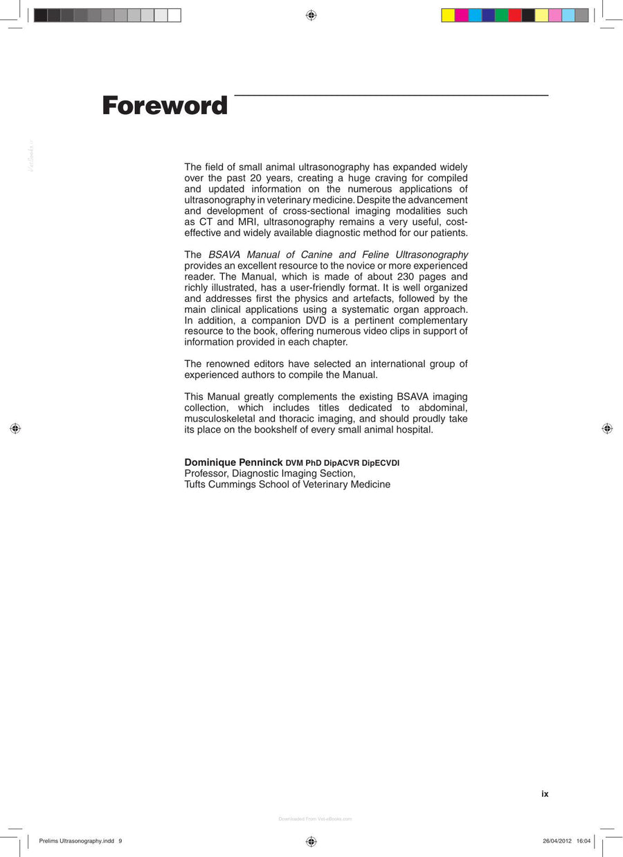 Preview page of Bsava Manual of Canine and Feline Ultrasonography