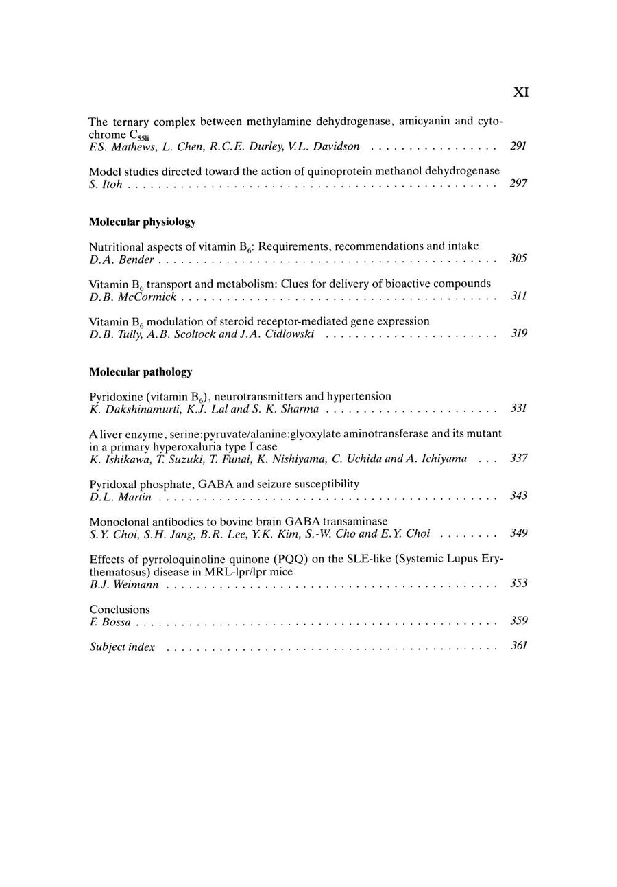 Preview page of Biochemistry of Vitamins B6 and Pqq